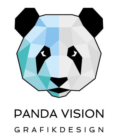 Panda Vision Logo, schwarze Schrift