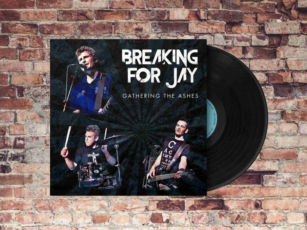 Grafikdesign eines CD-Covers für die Rockband BreakingForJay kreiert von Panda Vision