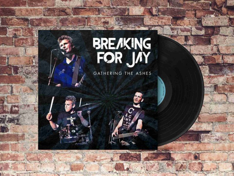 Grafikdesign eines CD-Covers für die Rockband BreakingForJay kreiert von Panda Vision