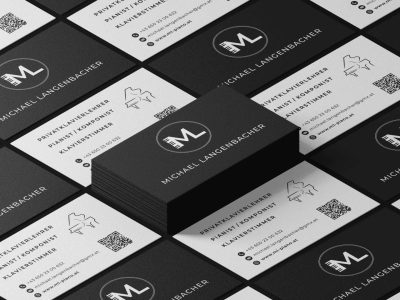 Visitenkartendesign für einen Pianisten gestaltet von Panda Vision